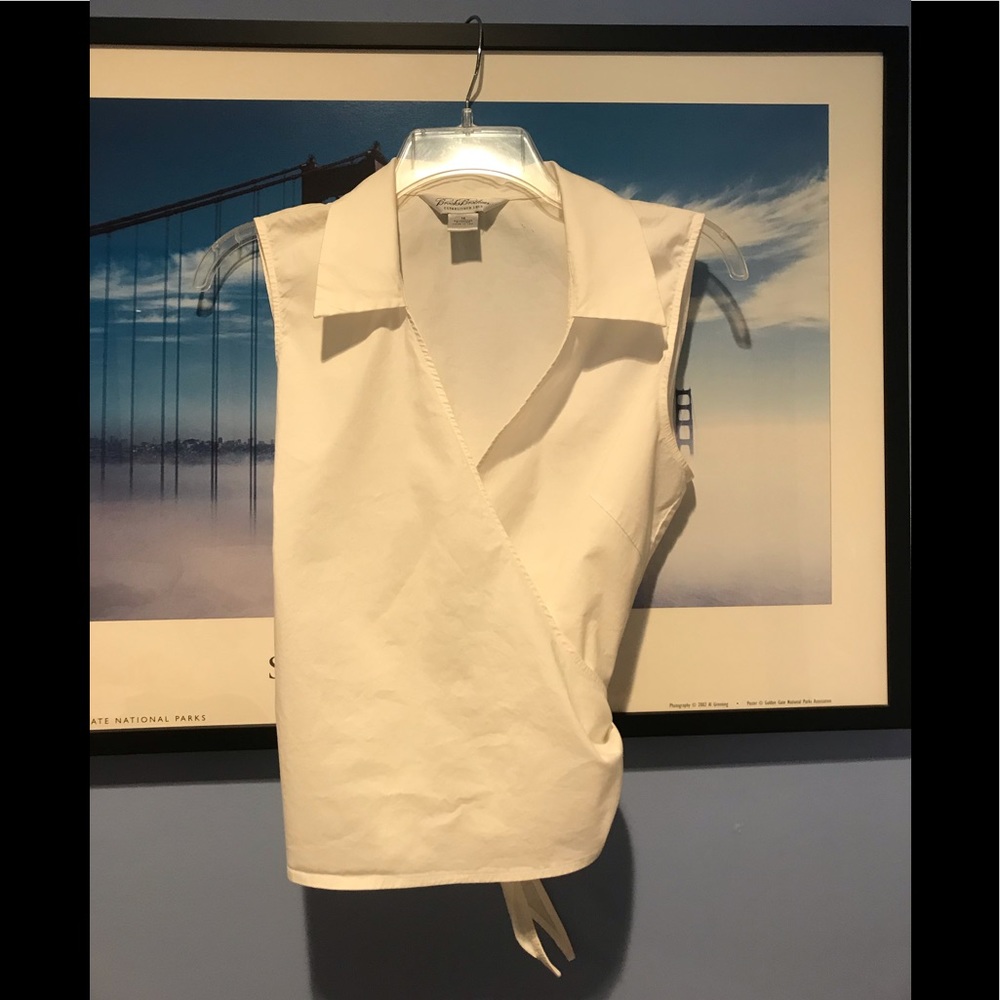 EUC Brooks Brothers White top Size 12